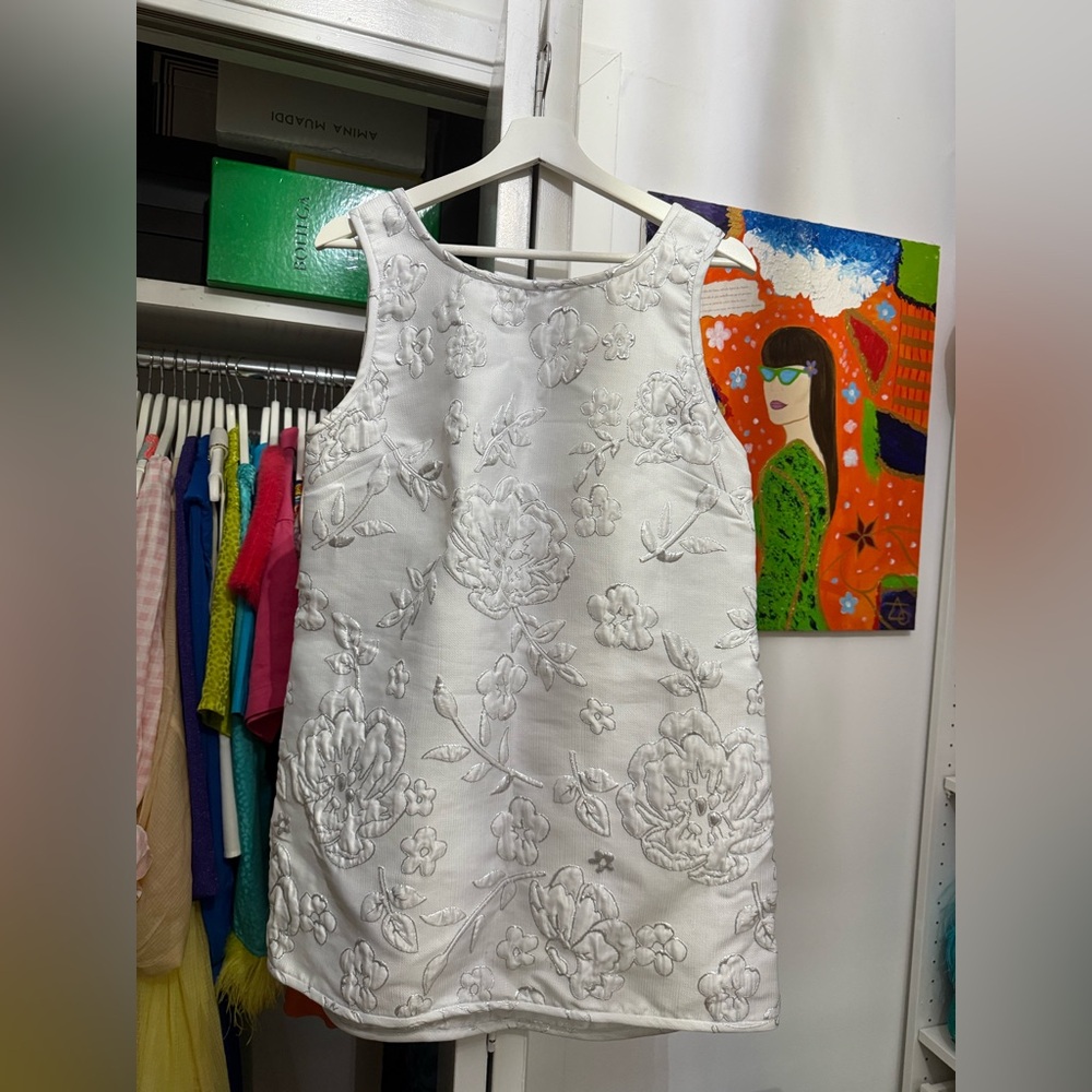 Arianne White Floral Embroidered Dress